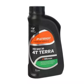 Масло минеральное PATRIOT G-Motion HD SAE 30 4Т TERRA, 1л, зимнее - 25 °С