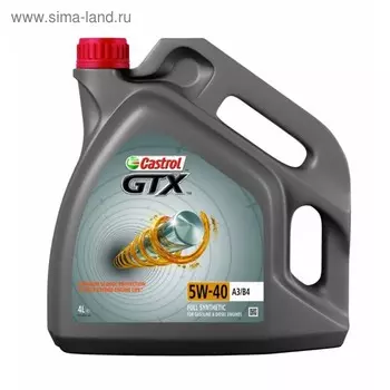 Масло моторное Castrol GTX 5W-40 A3/B4, 4 л