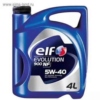 Масло моторное Elf Evolution 900 NF 5W-40 SL/CF, 4 л синтетика