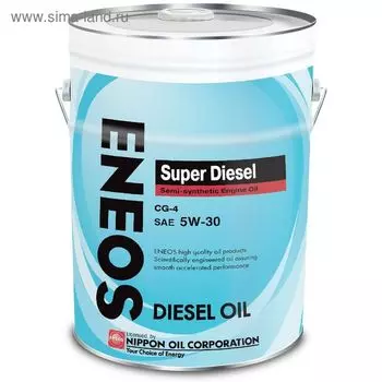 Масло моторное ENEOS CG-4 5W-30, полусинтетическое, 20 л