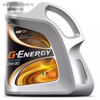 Масло моторное Газпромнефть, 0W30, "G-Energy", F Synth, 4 л