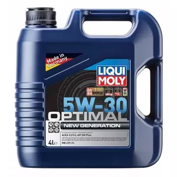 Масло моторное LiquiMoly Optimal New Generation 5W-30 SN Plus C2/C3, НС-синтетическое, 4 л 1028457