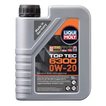 Масло моторное LiquiMoly Top Tec 6300 0W-20 SN C5, НС-синтетическое, 1 л