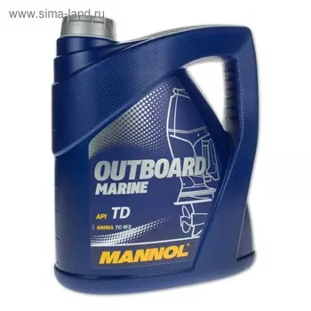 Масло моторное MANNOL 2T п/с Outboard Marine, 4 л