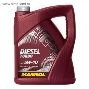 Масло моторное MANNOL 5w40 син. Diesel Turbo, 5 л