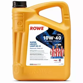 Масло моторное Rowe 10/40 Hightec MB A3/B4,SN Super Leichtlauf HC-O, синтетическое, 5 л
