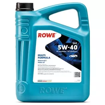 Масло моторное Rowe 5/40 Hightec Multi Formula ACEA C3,API SN, CF SAE НС, синтетическое, 5 л 92599