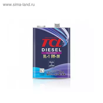 Масло моторное TCL Diesel, Fully Synth, DL-1, 5W30, 4 л