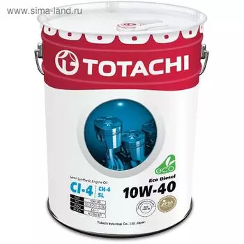 Масло моторное Totachi Eco Diesel Semi-Synthetic SL 10W-40, 20 л