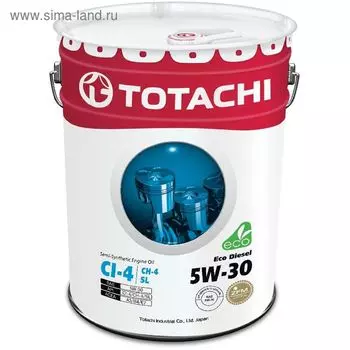 Масло моторное Totachi Eco Diesel Semi-Synthetic SL 5W-30, 20 л