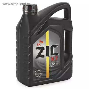 Масло моторное ZIC X7 5W-40 синт., 4 л