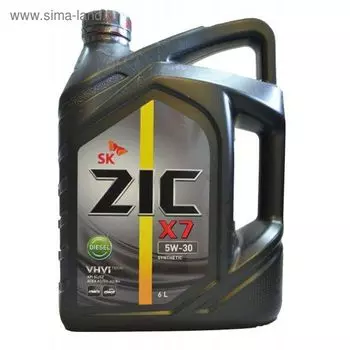 Масло моторное ZIC X7 DIESEL 5W-30, 6 л