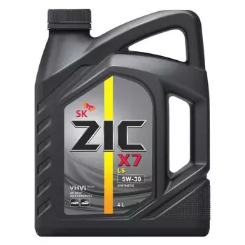 Масло моторное ZIC X7 LS 5W-30, API SN ACEA, синтетическое, 4 л