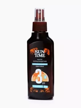 Масло солнцезащитное Sun Time SPF-3 водостойкое, 160 мл