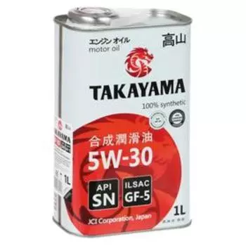 Масло Takayama 5W-30 ILSAC GF-5. API SN, синтетическое, 1 л