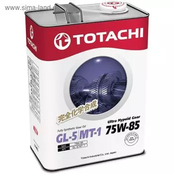 Масло трансмиссионное Totachi Ultra Hypoid Gear GL-5/MT-1 75/85, 4 л