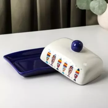 Маслёнка Доляна «Емеля», 17128.5 см, доломит, белая