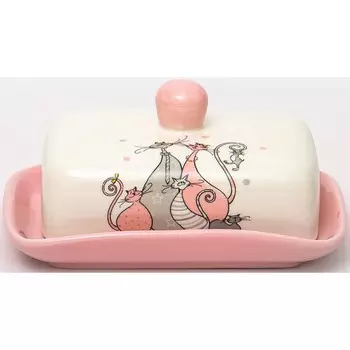 Маслёнка Elrington «Кошки», d=16.5 см