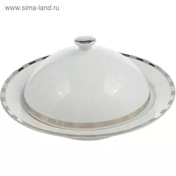 Маслёнка Opal, декор «Платиновые пластинки»