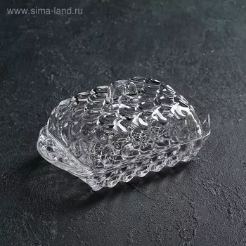 Маслёнка стеклянная «Сирена», 17×10,5×8 см