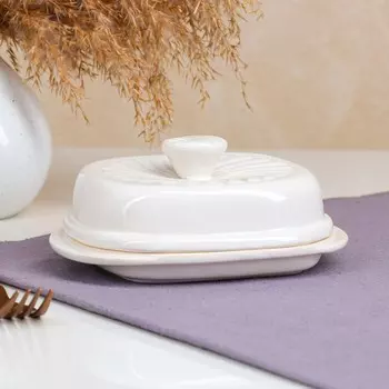 Маслёнка, слоновая кость, керамика, 18 см