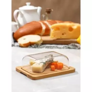 Маслёнка - сырница Доляна, бамбук, 1512.55.5 см