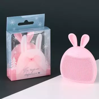 Массажер-щётка для лица зайка"Ты просто очарование", 7,5 х 10,5 см