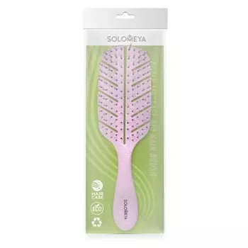 Массажная био-расческа для волос Solomeya, светло-розовая