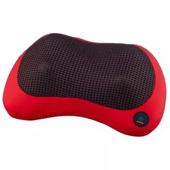 Массажная подушка Bradex KZ 0474, 24 Вт, 3 режима, 4 массажных ролика, ИК-подогрев, 220 В, красная