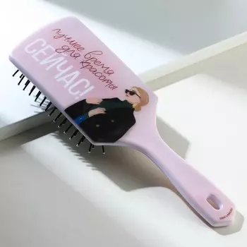 Массажная расчёска прямоугольная «Расческа красотки», 23.4 х 7.6 см, BEAUTY FOX