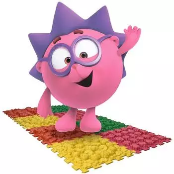 Массажный коврик - пазл модульный, игровой, детский ОРТО ПАЗЛ «Ёжик», 8 модулей, МИКС