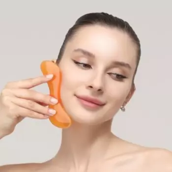 Массажёр Гуаша «Клюшка», 13 × 4 см, цвет «янтарный»