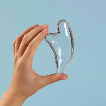 Массажёр Гуаша «Сердце», 11 6 см, цвет прозрачный