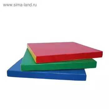 Мат 100 х 100 х 10 см, красный/жёлтый