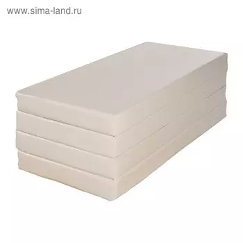 Мат 100 х 200 х 10 см, складной, 3 сложения, бежевый