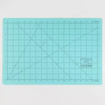 Мат для резки, двусторонний, 45 × 30 см, А3, цвет серо-голубой