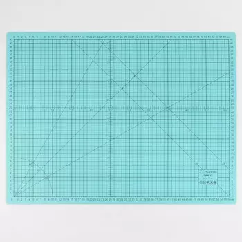 Мат для резки, двусторонний, 60 × 45 см, А2, цвет серо-голубой