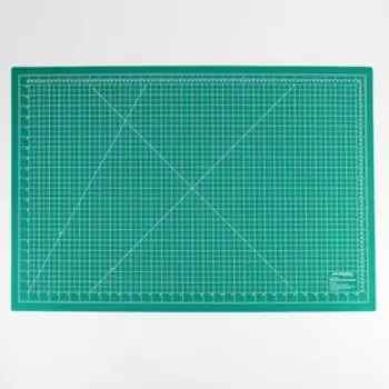 Мат для резки, двусторонний, 90 60 см, А1, цвет зелёный, AU-A1