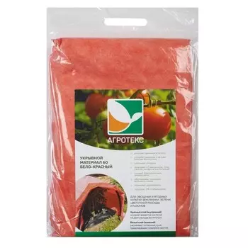 Материал укрывной, 5 3 м, плотность 60 г/м, бело-красный, «Агротекс»