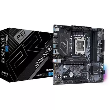 Материнская плата Asrock H670M PRO RS Soc-1700 Intel H670 4xDDR4 mATX AC`97 8ch(7.1) GbLAN R 10044