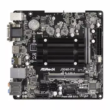 Материнская плата Asrock J5040-ITX 2xDDR4 mini-ITX AC`97 8ch(7.1) GbLAN+VGA+DVI+HDMI