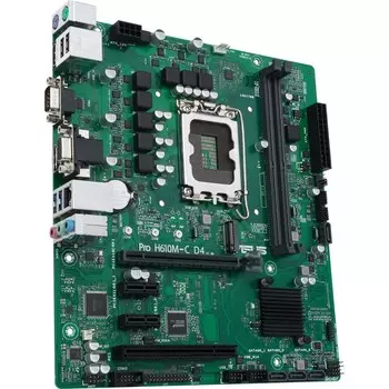 Материнская плата Asus PRO H610M-C D4-CSM, LGA1700, H610, 2хDDR4, VGA, HDMI, DP, mATX