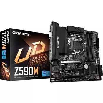 Материнская плата Gigabyte Z590M, LGA1200, Z590M, 4xDDR4, VGA, DVI, HDMI, mATX