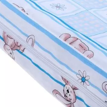 Матрац беспружинный ИЛЬЯ МУРОМЕЦ классик, цвет МИКС, 120х60х12см, холлкон/биококос/латекс, бязь