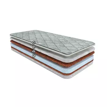 Матрас Denny Cocos, размер 120х190 см, высота 10 см, чехол трикот