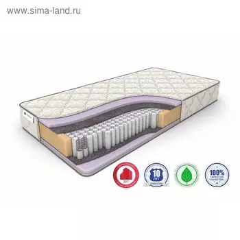 Матрас Eco Foam S-1000, размер 200 х 200 см, высота 19 см, трикотаж