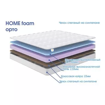Матрас «Сонная сказка» Home «Foam орто», 180х200 см, высота 21 см, чехол жаккард
