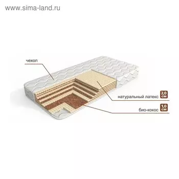 Матрас «Торта Люкс», размер 200х200 см, высота 18 см, чехол хлопок