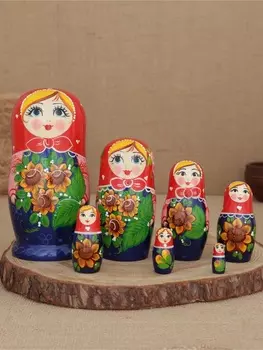 Матрешка "Подсолнухи" 7 кукольная