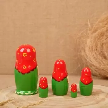 Матрешка "Россияночка, 11 см, 5 кукольная